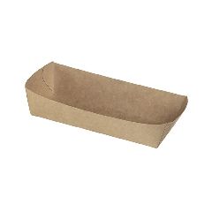 Χάρτινο Kraft σκαφάκι φαγητού Plastic Free Medium διαστάσεων 15x8x3.6cm σε συσκευασία των 50 τεμαχίων