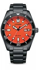 Ρολόι Citizen Sports Eco-Drive με μαύρο μπρασελέ AW1765-88X