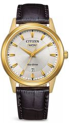 Ρολόι Citizen Classic Elegant Eco Drive με καφέ λουράκι AW0102-13A