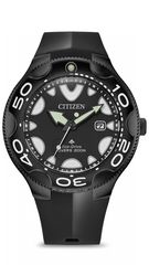 Ρολόι Citizen Promaster Marine Eco-Drive με μαύρο λουράκι BN0235-01E