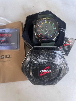 casio casiOAK GA-2100 GREEN RAINBOW