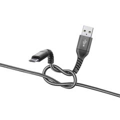 Cellular Line Braided USB 2.0 to micro USB Cable Μαύρο 2m Black