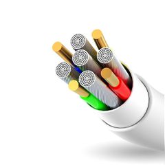 Dudao cable USB / Lightning 3A 1m white (L1L white)-thumb-2