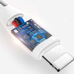 Dudao USB / Lightning 3A 1m white cable (L2L 1m white)-thumb-1