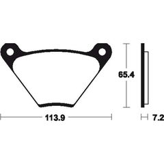 Tecnium Street Organic Brake Pads - Ma13