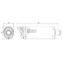 Τελικο Εξατμισης Mivv 55Mm Mover Universal Black/S.steel Δεξι