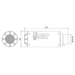 Τελικο Εξατμισης Δεξι Mivv Mk3 Carbon Universal