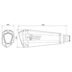 Τελικο Εξατμισης Mivv Delta Race Universal Δεξι Stainless Steel / Carbon