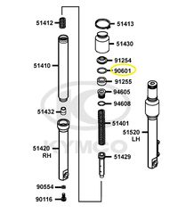 Ασφάλεια Τσιμούχας Πηρουνιού Kymco Spike.125 2001 - 2003 90601-3D54-001