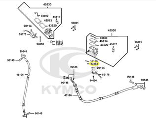 Βίδα Βαλβίδας Στόπ 4*12 Kymco Mxu.50 Reverse LB10AE (Gr) 2006 - 2014 93893-04012-18