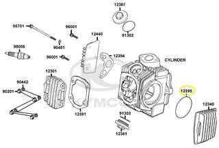 Φλάντζα Αριστερού Καπακιού Κεφαλής Kymco Jetix.50 2010 - 2016 12395-LCE6-E80