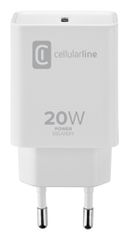 Cellular Line 398353 Φορτιστής Χωρίς Καλώδιο με Θύρα USB-C 20W Power Delivery Λευκός