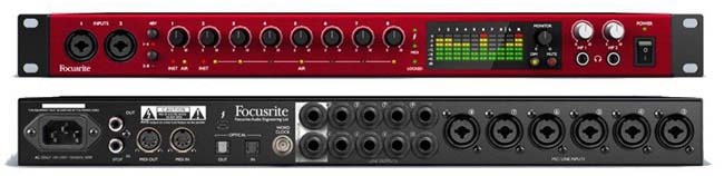 FOCUSRITE CLARETT 8 PRE THUNDERBOLT AUDIO MIDI INTERFACE - FOCUSRITE