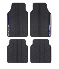 Πατάκια Λάστιχο μαύρο-μπλέ γραμμή 4τμχ Sparco - 185.SPF507BL