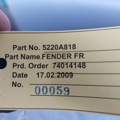 ΓΝΗΣΙΟ ΦΤΕΡΟ ΕΜΠΡΟΣ ΔΕΞΙΑ MITSUBISHI L200-thumb-1
