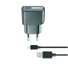 Cellular Line 203213 Φορτιστής με Θύρα USB-A και Καλώδιο micro USB 5W Μαύρος