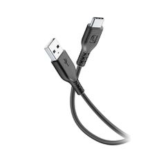 Cellular Line 428203 USB 2.0 Cable USB-C male - USB-A male Μαύρο 1.2m