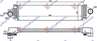 Ψυγειο INTER. 1,6-16V Turbo (655x156x40) Ford TRANSIT/TOURNEO Connect 13-19 - 317106210