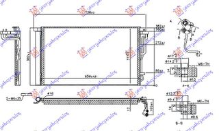 Ψυγειο A/C 1.6 (118PS)/2.0 Βενζινη (656x377x12) Hyundai Elantra 15-19 - 372206410