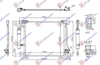 Ψυγειο A/C 1.2 Dig Turbo - 1.5 Dci - 1.6 Dig Turbo (491x414x12) Βαλβιδα Διπλα Στο Φιλτρο Nissan Juke 15-19 - 577106430