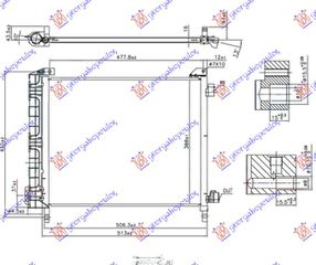 Ψυγειο A/C 1,2i-12V (51x39) 75PS(HR12DE) Nissan Micra (K13) 13-17 - 579106410