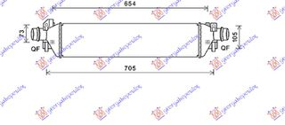 Ψυγειο INTER. 1.6CDTi-1.7TDi(570x148x62) Chevrolet Trax 13- - 240006220