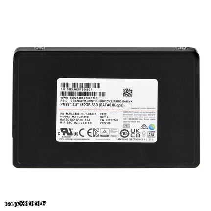 SSD Samsung PM897 480GB SATA 2.5" MZ7L3480HBLT-00A07 (DWPD 3)