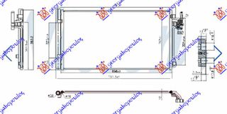 Ψυγειο A/C 2.0 Turbo Βενζινη - 2.0D Πετρελαιο (698x372x12) Land Rover Discovery Sport 14-19 - 690806420