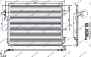 Ψυγειο A/C 2.7 Td Πετρελαιο (473x636x16) Land Rover Discovery 14- - 692006400