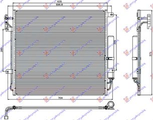 Ψυγειο A/C 4.0 V6/4.4 V8 Βενζινη (635x571x16) Land Rover Discovery 14- - 692006410