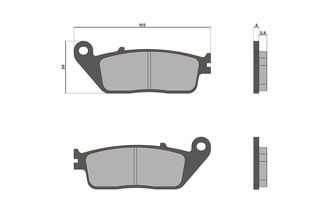 ΤΑΚΑΚΙΑ  ΕΜΠΡΟΣ ΦΡΕΝΩΝ HONDA SH 125/150/300 KYMCO DOWNTOWN 300 YAMAHA X-CITY 125/250 6215027BB| MALOSSI