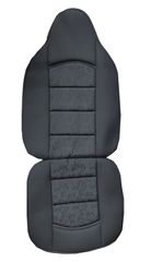 Ημικαλυμματα Καθισματων Lux Μαυρο Πολυεστερ Με Velcro & Ενσωματωμενα Προσκεφαλα Race Axion - 2 ΤΕΜ.
