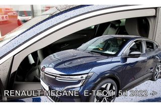 Renault Megane E-TECH 5D 2022+ Σετ Ανεμοθραυστες Αυτοκινητου Απο Ευκαμπτο Φιμε Πλαστικο Heko - 4 ΤΕΜ.