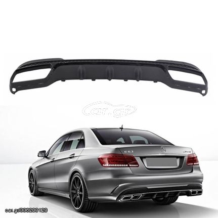 Diffuser Πίσω Προφυλακτήρα Για Mercedes-Benz E-Class W212 13-16 Amg Sport Μαύρο Με Μαύρο Γυαλιστερό