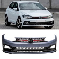 Μπροστινός Προφυλακτήρας Για Vw Polo Aw 18+ Gti Look Με Μάσκα & Προβολείς