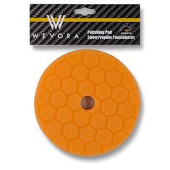 Wevora Πορτοκαλί Σφουγγάρι Γυαλίσματος Hex T80 High Cut 150mm
