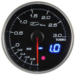 Όργανο Μπαρόμετρο Depo 60mm 3bar λευκός φωτισμός - (DEP-DX6001B-WP)