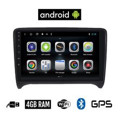 CAMERA + AUDI TT (2007 - 2015) Android οθόνη αυτοκίνητου 4GB με GPS WI-FI (ηχοσύστημα αφής 9" ιντσών OEM Youtube Playstore MP3 USB Radio Bluetooth Mirrorlink εργοστασιακή, 4x60W, AUX)