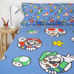 Super Mario Bros sheets set bed 90cm-thumb-2