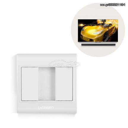 Ugreen HDMI wall frame (Socket 86) white (20316)