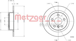 ΔΙΣΚΟΙ ΦΡΕΝΩΝ ΟΠΙΣΘΙΟΙ MINI COOPER F54 F56 F60 280X10 / METZGER ''BMW Bαμβακας''