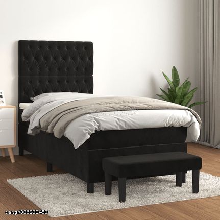 ΚΡΕΒΑΤΙ BOXSPRING ΜΕ ΣΤΡΩΜΑ ΜΑΥΡΟ 90X190 ΕΚ. ΒΕΛΟΥΔΙΝΟ 3137997