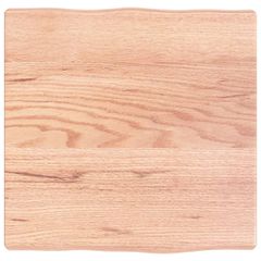 Επιφ Τραπεζιού Αν Καφέ 40x40x(2-4)εκ. Ακατέργ. Μασίφ Ξύλο Δρυός 363927