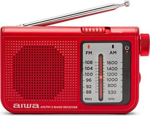 AIWA Pocket AM/Fm Radio With Dual Analog Tuner Red - (RS-55/RD)