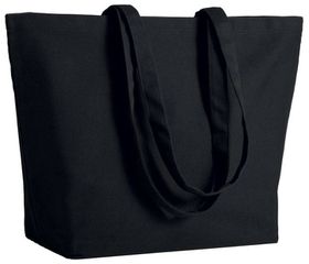 Saber 17113 Τσάντα αγοράς 50x35+16εκ 100% Βαμβάκι, 280gsm BLACK