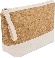 Chelsea Z-1026 τσαντάκι Νεσεσέρ από βαμβάκι & φελλό 22,5x14+7εκ. NATURAL