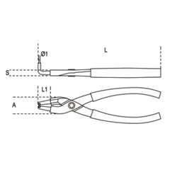 Μυτοτσιμπιδο Για Εσωτερικες Ασφαλειες 90° 170Mm | Beta