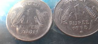 Coins 1 RUPER INDIA συλλεκτικο  Σε σφαμα νομίσματα του 1998  κΙ 2001 Αν θέλετε να δείτε όλες τις αγγελίες μου πατήστε κάτω από το όνομα μου ευχαριστώ για το χρόνο σας