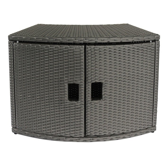 MSpa Wicker Cabinet Storage Unit – for round Spa