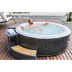MSpa Wicker Cabinet Storage Unit – for round Spa-thumb-1